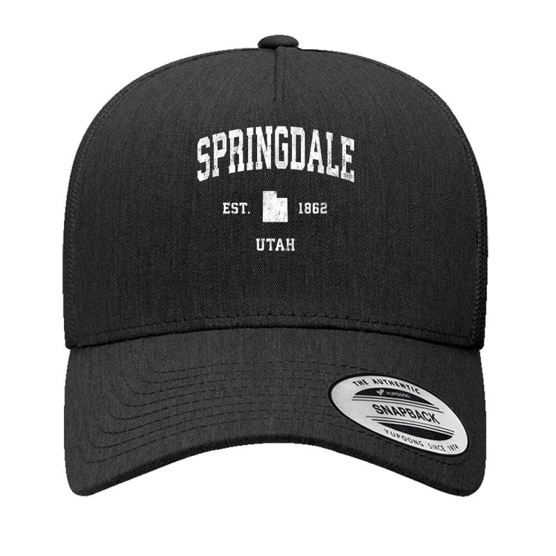 Springdale Utah Ut Vintage Athletic Sports Design T Shirt Yupoong Trucker Cap | Artistshot