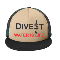 Divest Water Is Life [tw] Foam Snapback Hat | Artistshot