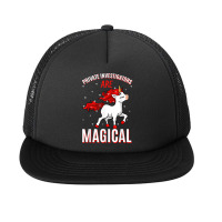 Private Investigators Are Magical Unicorn Job Pi Profession T Shirt Foam Snapback Hat | Artistshot