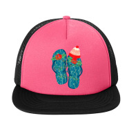 Flip Flops Hawaiian Xmas Summer Vacation Christmas In July T Shirt Foam Snapback Hat | Artistshot