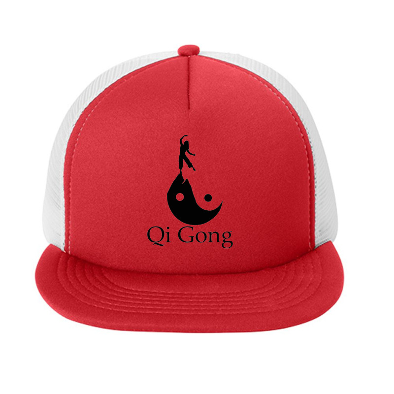 Black Silhouette Art Of Qigong Foam Snapback hat by RetnoAN | Artistshot