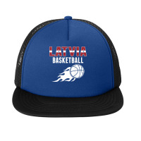 Latvia Basketball Fans Jersey   Latvian Flag Summer Sports T Shirt Foam Snapback Hat | Artistshot