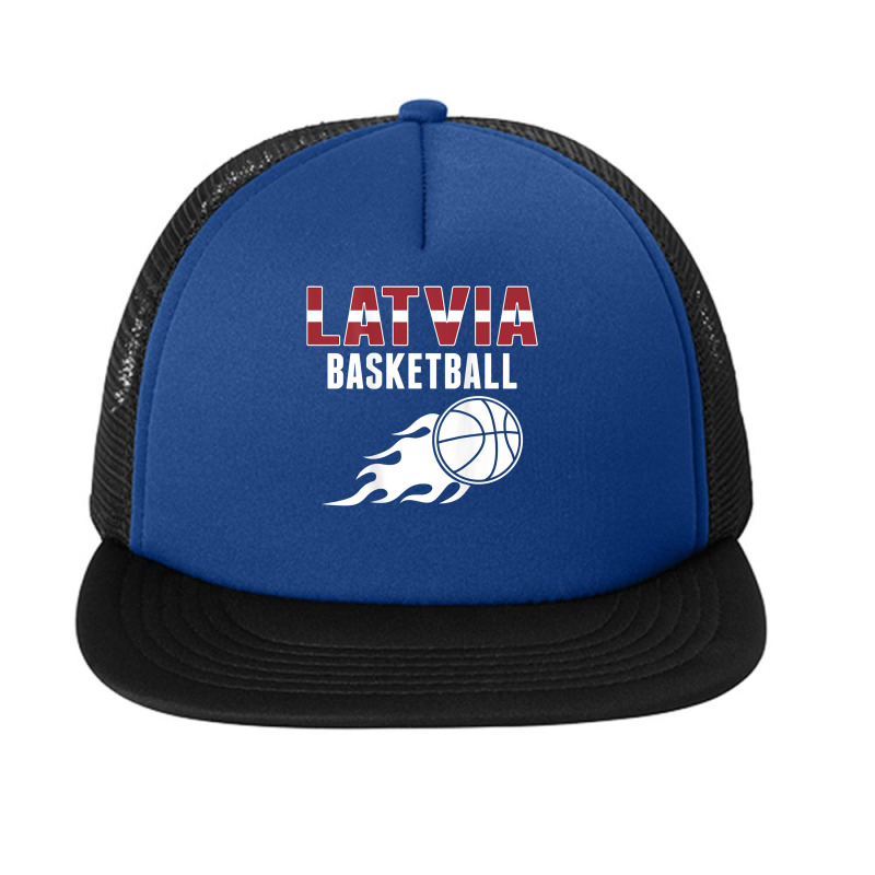 Latvia Basketball Fans Jersey   Latvian Flag Summer Sports T Shirt Foam Snapback hat by tamarogbbrazee4 | Artistshot