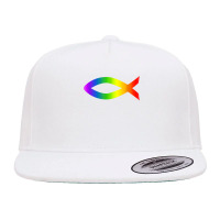 Ichthys Rainbow Christian Fish Symbol Homosexuality T Shirt 5 Panel Snapback Cap | Artistshot