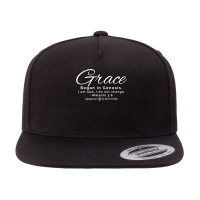 Grace Began In Genesis Script Edition Premium T Shirt 5 Panel Snapback Cap | Artistshot