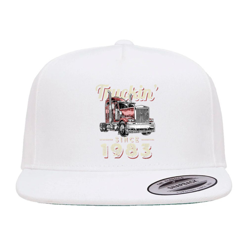 Womens Truckin Since 1983 Trucker Big Rig Driver 39th Birthday V Neck 5 panel snapback cap by saldeenshakir | Artistshot