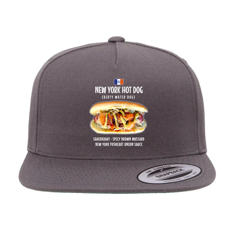 Newyork City Hot Dog Pushcart Bun Ketchup Mustard Sauerkraut T Shirt 5 panel snapback cap by darelychilcoat1989 | Artistshot