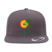 Beautiful Marijuana Weed Palm Tree Paradise Tank Top 5 Panel Snapback Cap | Artistshot