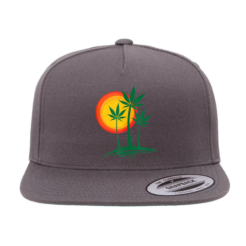 Beautiful Marijuana Weed Palm Tree Paradise Tank Top 5 panel snapback cap by jermonmccline | Artistshot