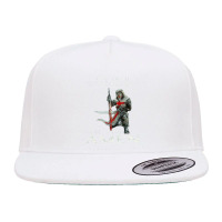 The Crusader The Devil Saw Me Knight Templar 5 Panel Snapback Cap | Artistshot