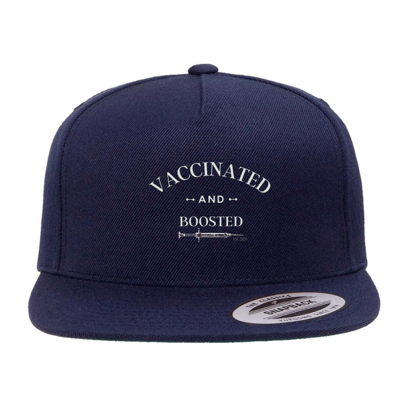 Vaccinated And Boosted 5 panel snapback cap by zuzumanin | Artistshot