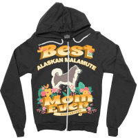 Dog Moms T  Shirt Best Alaskan Malamute Mom   Dog Mom, Dog Owner Gifts Zipper Hoodie | Artistshot