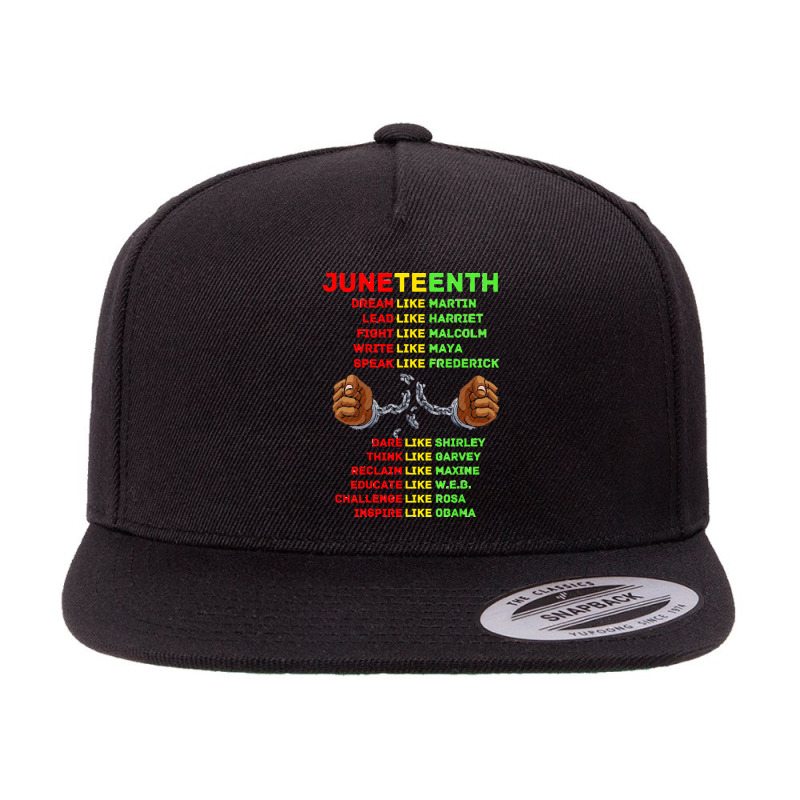 Juneteenth Insprire Like Martin T  Shirtjuneteenth Insprire Like Marti 5 Panel Snapback Cap | Artistshot