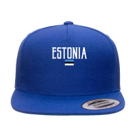 Estonia Flag Vintage White Text T Shirt 5 Panel Snapback Cap | Artistshot