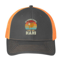 Womens My Favorite People Call Me Nani Cute Sloth Lover Grandma Pa Trucker Cap | Artistshot