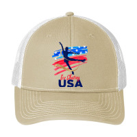 Ice Skating Dance Support The Team Tshirt Usa Flag T Shirt Pa Trucker Cap | Artistshot