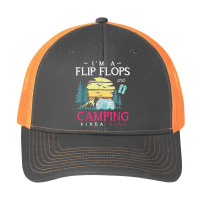 Im A Flip Flops And Camping Kinda Girl Camper Women Camping T Shirt Pa Trucker Cap | Artistshot