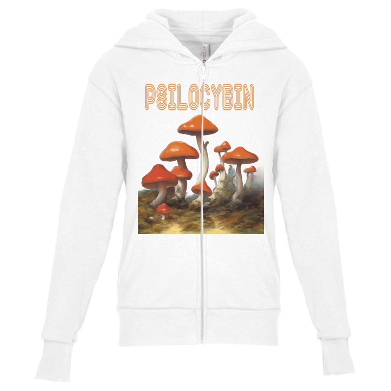 Psilocybin Youth Zipper Hoodie by Kiwi88 | Artistshot