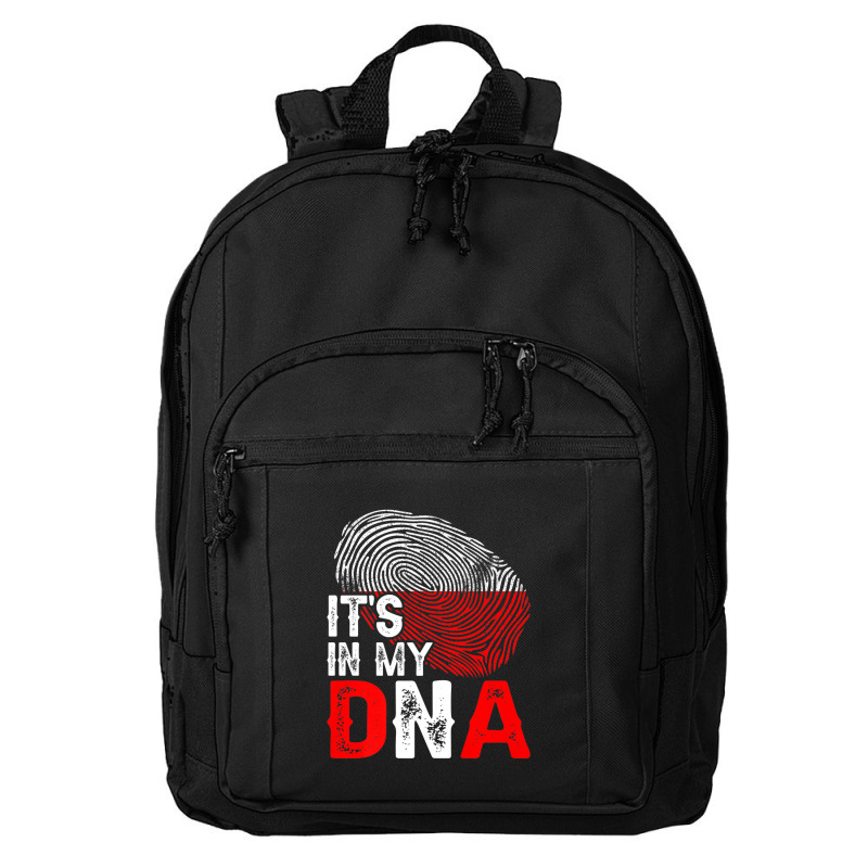 It's In My Dna Poland Flag Fingerprint Patriotic Premium Basic Backpack by Tiktify | Artistshot