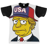 Donald Trump In The Style Of A Simpson Character Graphic T-shirt | Artistshot