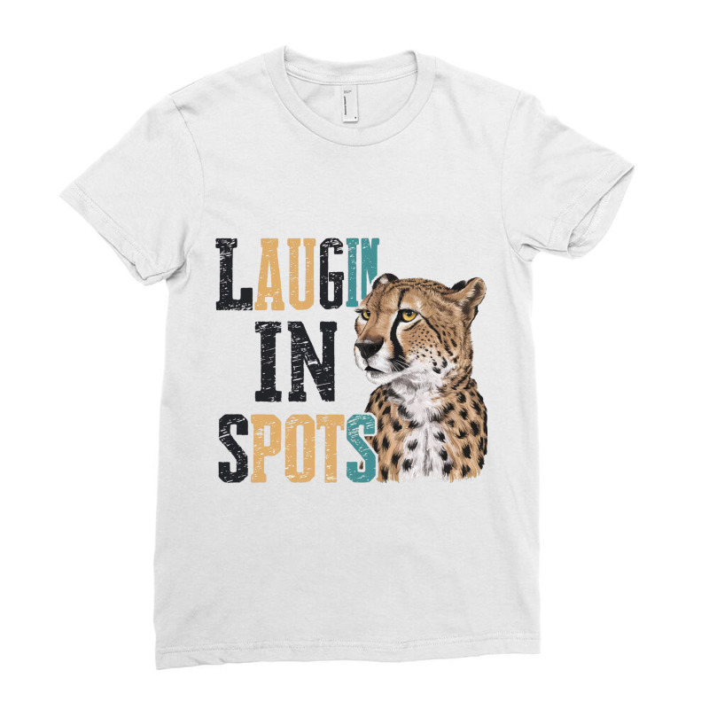 A Portrait Of A Cheetah Ladies Fitted T-Shirt by John Nichols | Artistshot