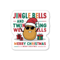 Jingle Bells And Twinkling Wells,merry Christmas Sticker | Artistshot