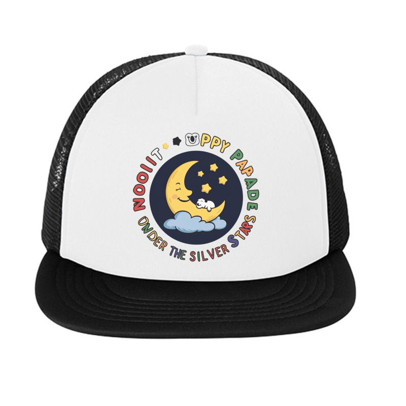 Moonlit Puppy Parade Under The Silver Stars Foam Snapback Hat | Artistshot