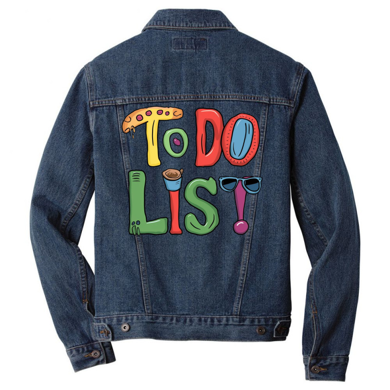 To Do List Men Denim Jacket by Charity Aduset | Artistshot