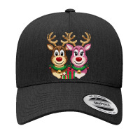 Two Glittery Reindeer Faces Side By Side Yupoong Trucker Cap | Artistshot