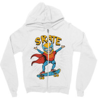 Skate Crusader Zipper Hoodie | Artistshot