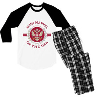 Mini Marvel Of The Usa Men's 3/4 Sleeve Pajama Set | Artistshot