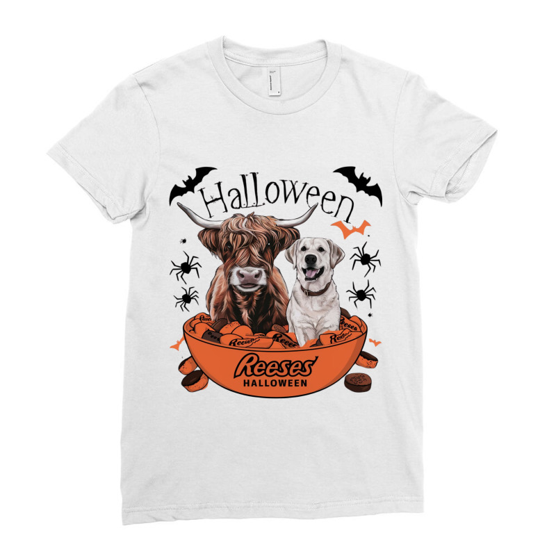 Reeses Halloween Candy Ladies Fitted T-Shirt by Charity Aduset | Artistshot