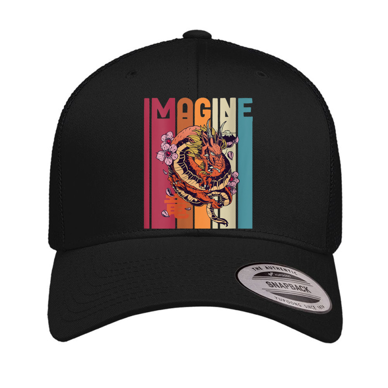 Womens Imagine Great Dragon Vintage Cool Art Great Art Character Retro Trucker Cap by HailieDesign | Artistshot