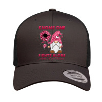 Gnome One Fight Alone Burgundy Ribbon Sickle Cell Awareness Retro Trucker Cap | Artistshot