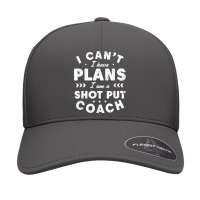 I Can't I Have Plans Shot Put Coach Funny Track And Field T Shirt Seamless Cap | Artistshot