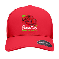 Carnations T  Shirt Carnations Make Me Happy Flower T  Shirt Seamless Cap | Artistshot