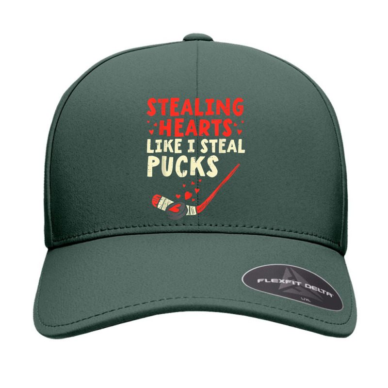 Stealing Heart Like I Steal Pucks Valentines Day Hockey T Shirt Seamless Cap | Artistshot