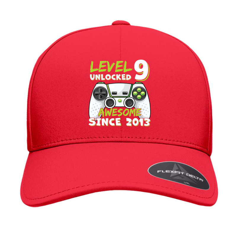 Nine 9yr Bday Son Boy Funny Gamer 9th 9 Years Old Birthday Seamless Cap by CUSER3146 | Artistshot