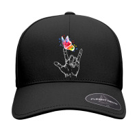 I Love You Hand Sign Language Butterfly Autism Awareness T Shirt Seamless Cap | Artistshot