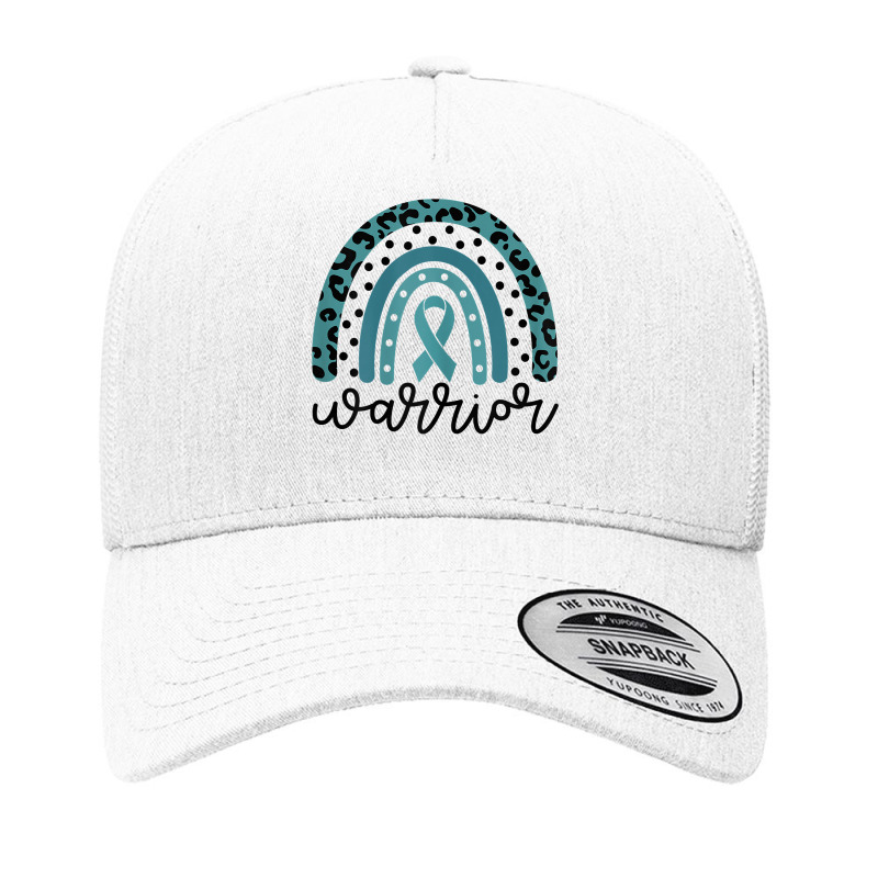 Womens Warrior Cute Teal Rainbow Graphic Ovarian Cancer Awareness T Sh Yupoong Trucker Cap | Artistshot