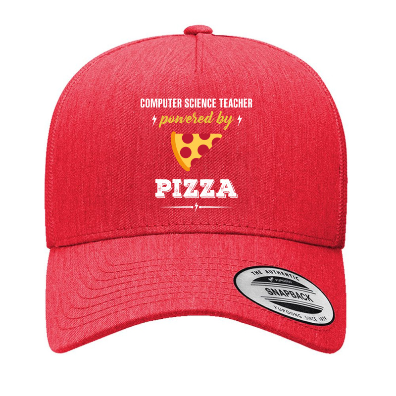 Computer Science Teacher Powered By Pizza Funny Gift Yupoong Trucker Cap | Artistshot