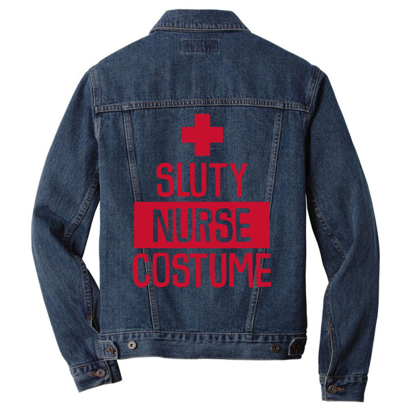 Sluty Nurse Costume Funny Men Denim Jacket | Artistshot