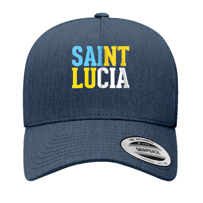 Saint Lucia Bold Color Block Zip Hoodie Yupoong Trucker Cap | Artistshot