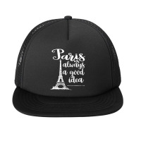 Paris Lover Vacay Eiffel Tower Paris Foam Snapback Hat | Artistshot