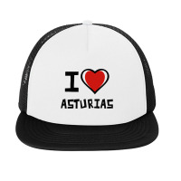 I Love Asturias Foam Snapback Hat | Artistshot