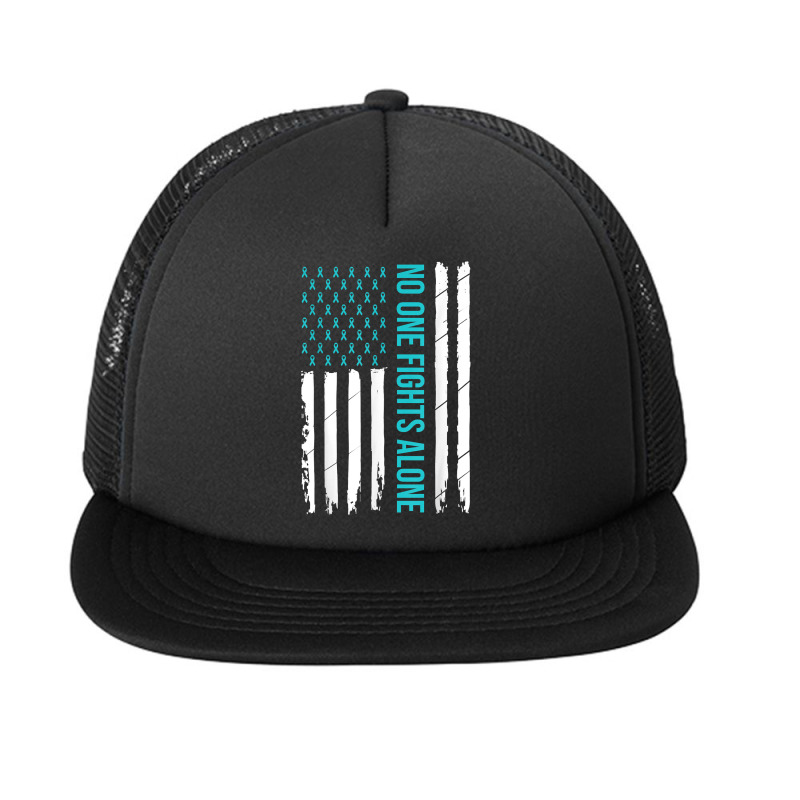 Myasthenia Gravis Awareness Teal Ribbon T Shirt Foam Snapback Hat | Artistshot