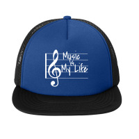 Music Is My Life Musical Note Foam Snapback Hat | Artistshot