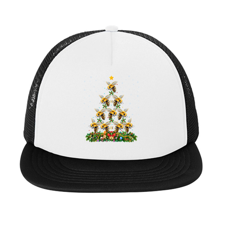 Bee Funny Bumble Bee Lover Santa Bumble Bee Christmas Tree 431 Foam Snapback Hat | Artistshot