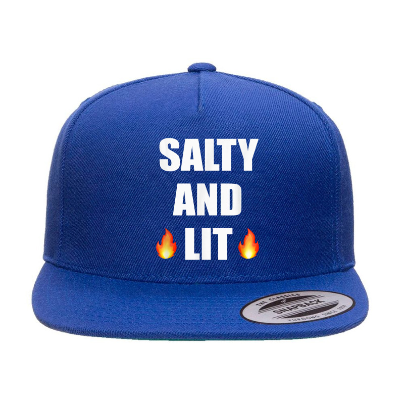 Salty And Lit T Shirt Christian Bold Faith Hope Joy Tee 5 Panel Snapback Cap | Artistshot