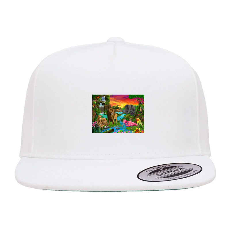 African Paradise Premium Scoop 5 panel snapback cap by BertFitt | Artistshot